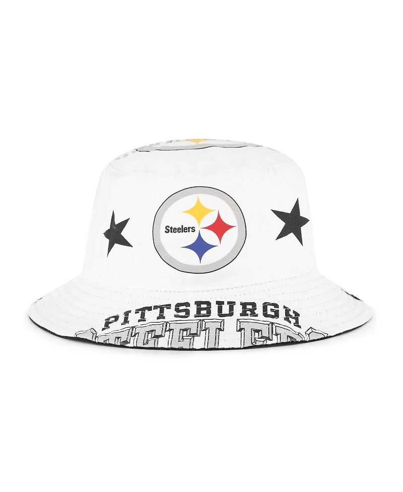 '47 Brand Women's White Pittsburgh Steelers Energize Bucket Hat