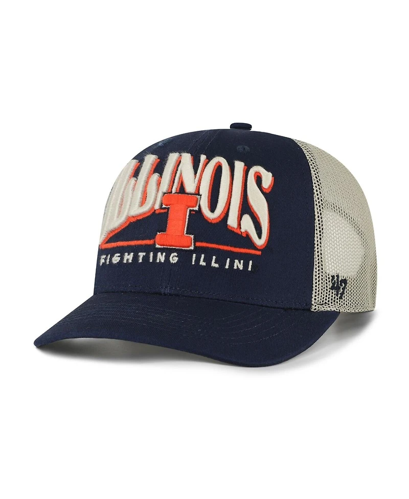 '47 Brand Men's Navy Illinois Fighting Illini Arid Adjustable Trucker Hat