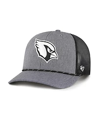 '47 Brand Men's Heather Charcoal Arizona Cardinals Carbon Rope Trucker Adjustable Hat