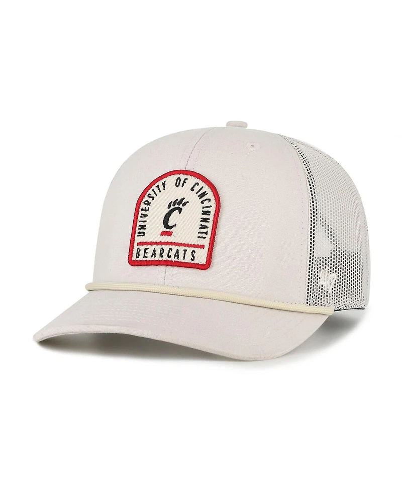 '47 Brand Men's and Women's Cream Cincinnati Bearcats Core Inline Gravestone Adjustable Trucker Hat