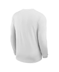 Nike Men's White Syracuse Orange 2025 Sideline Coach Uv Dri-fit Long Sleeve Shirt