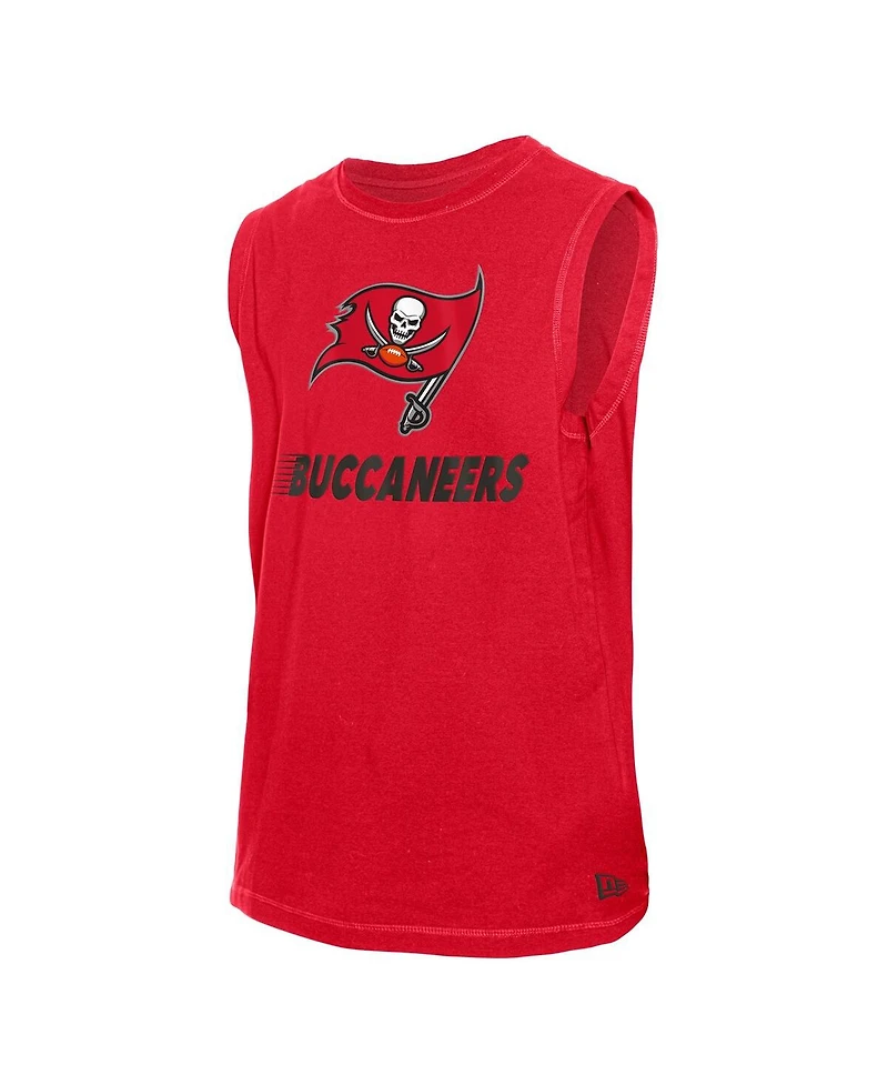 New Era Men's Red Tampa Bay Buccaneers Leisure Collection Tank Top