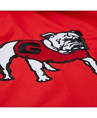 Mitchell & Ness Men's Red/Black Georgia Bulldogs Tie Breaker Logo Vintage Lightweight Anorak Half-Zip Windbreaker