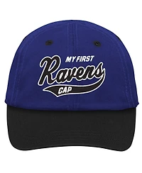 Outerstuff Baby Boys and Girls Purple/Black Baltimore Ravens My First Tail Sweep Slouch Flex Hat