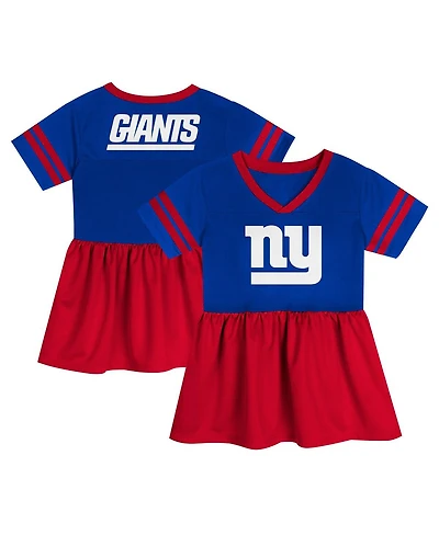 Outerstuff Girls Toddler Royal New York Giants Stadium Lights Fashion Jersey Dress