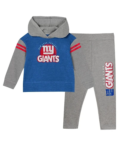 Outerstuff Toddler 2-Piece New York Giants Club House Long Sleeve Hoodie Top and Leggings Set