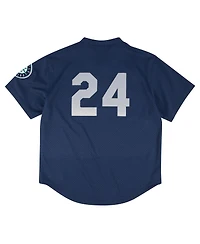Mitchell & Ness Men's Profile Navy Seattle Mariners Big Tall Cooperstown Collection Mesh Batting Practice Jersey