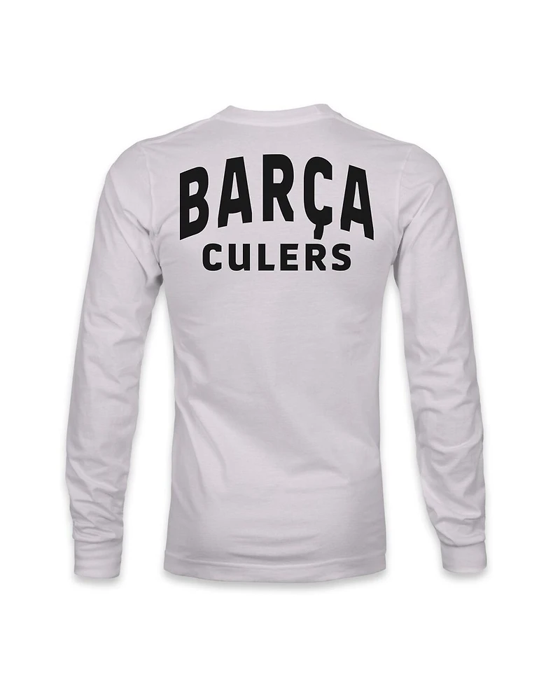 1863FC Men's Gray Barcelona Back Team Arch Long Sleeve T-Shirt