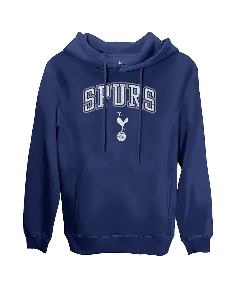 1863FC Men's Navy Tottenham Hotspur Athletic Wordmark Fleece Pullover Hoodie