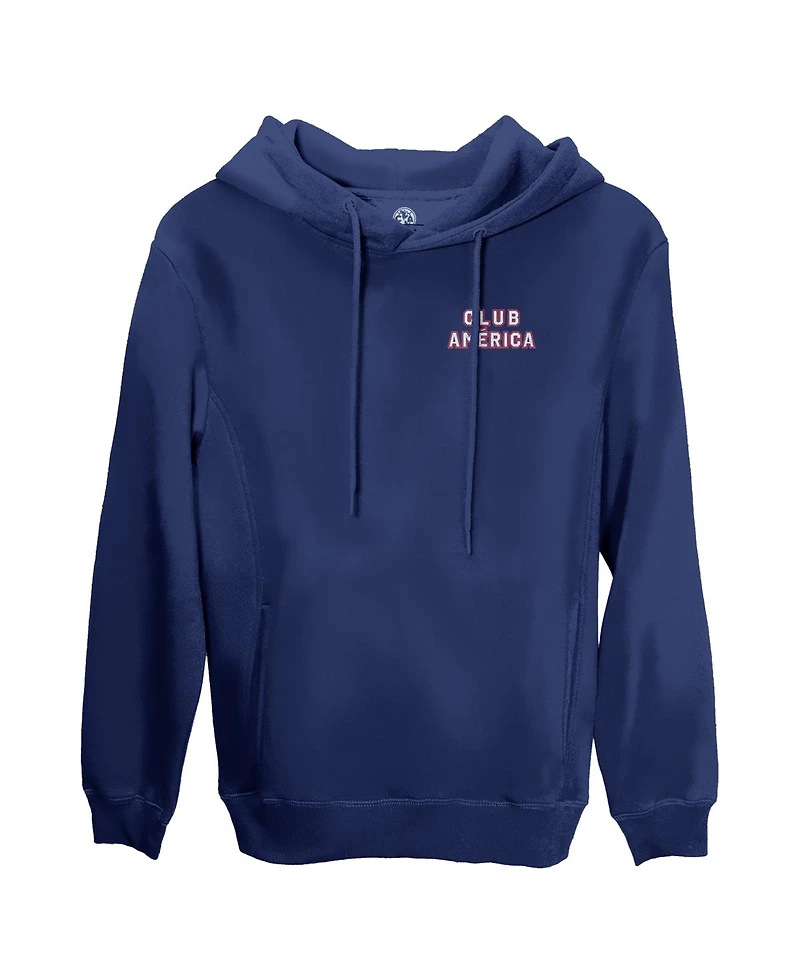 1863FC Men's Navy Club America Wordmark Fleece Pullover Hoodie