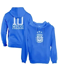 1863FC Men's Lionel Messi Blue Argentina National Team Player Fleece Pullover Hoodie