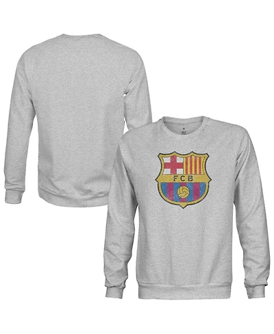 1863FC Men's Heather Gray Barcelona Pullover Crewneck Sweatshirt