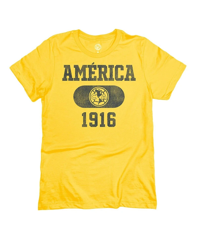 1863FC Men's Yellow Club America Capsule 1916 T-Shirt