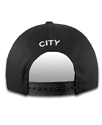 1863FC Men's Black Manchester City Mono Badge Structured Adjustable Hat