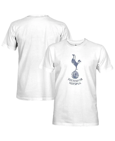 1863FC Men's White Tottenham Hotspur Mono Badge T-Shirt