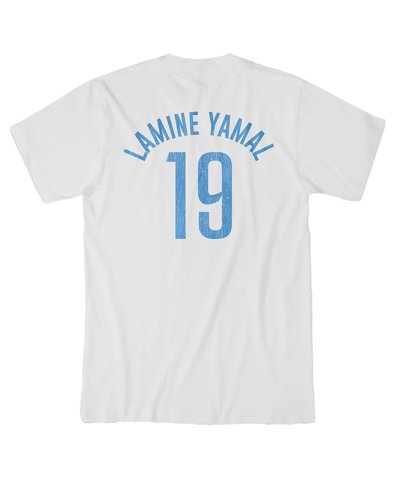 1863FC Men's Lamine Yamal White Barcelona Player T-Shirt