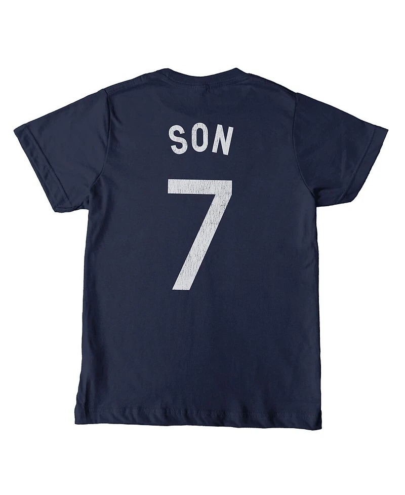 1863FC Big Boys and Girls Son Heung-Min Navy Tottenham Hotspur Player T-Shirt