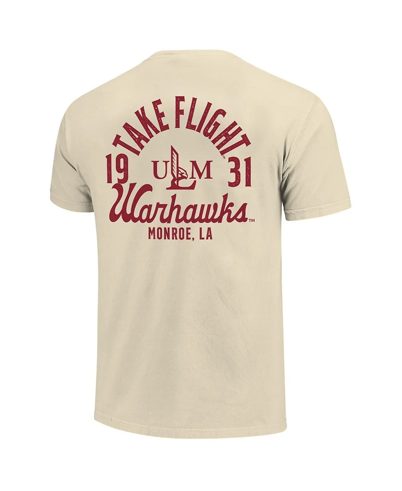 Image One Men's Cream Ulm Warhawks Comfort Colors Mascot Overlay T-Shirt
