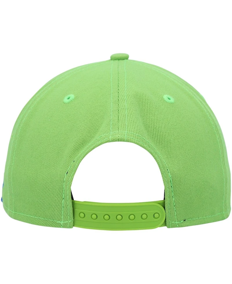 New Era Men's Rave Green Seattle Sounders Fc Script Golfer Adjustable Hat