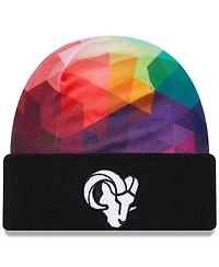New Era Big Boys and Girls Black Los Angeles Rams 2023 Nfl Crucial Catch Cuffed Knit Hat