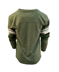 Wes & Willy Big Boys and Girls Heather Green Bay Packers Football Long Sleeve T-Shirt