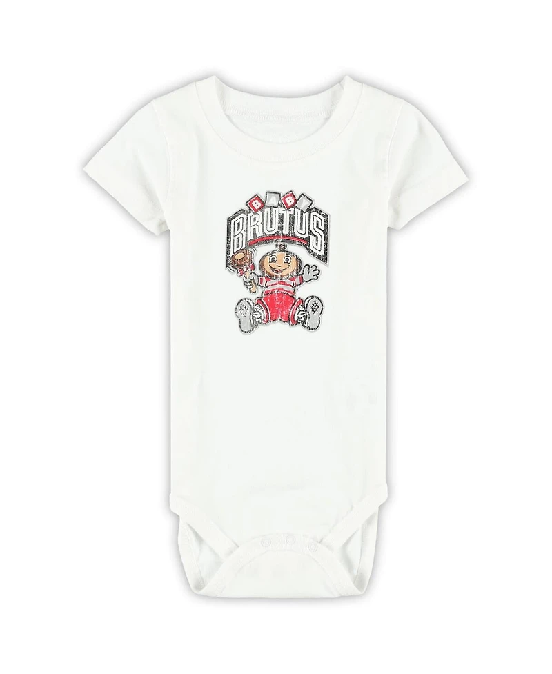 Wes & Willy Baby Boys and Girls 3-Pack Ohio State Buckeyes Bodysuit Set