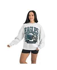 Gameday Couture Women's Gray Philadelphia Eagles Heritage Premium Fleece Pullover Sweatshirt
