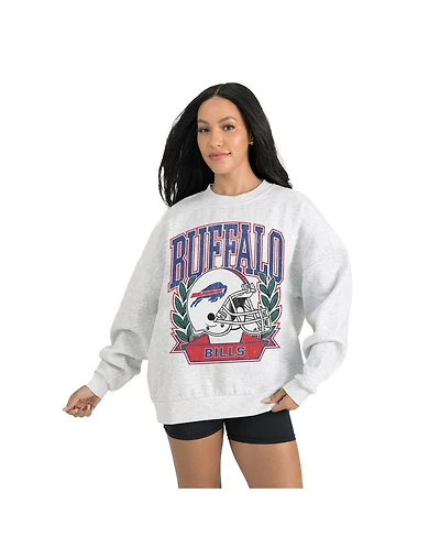 Gameday Couture Women's Gray Buffalo Bills Heritage Premium Fleece Pullover Sweatshirt