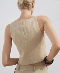 Mango Women's Lyocell Suit Vest