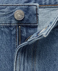 Mango Women's Frayed Hem and Pleats Denim Shorts