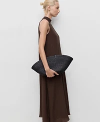 Mango Women's Halter-Neck Lyocell Dress