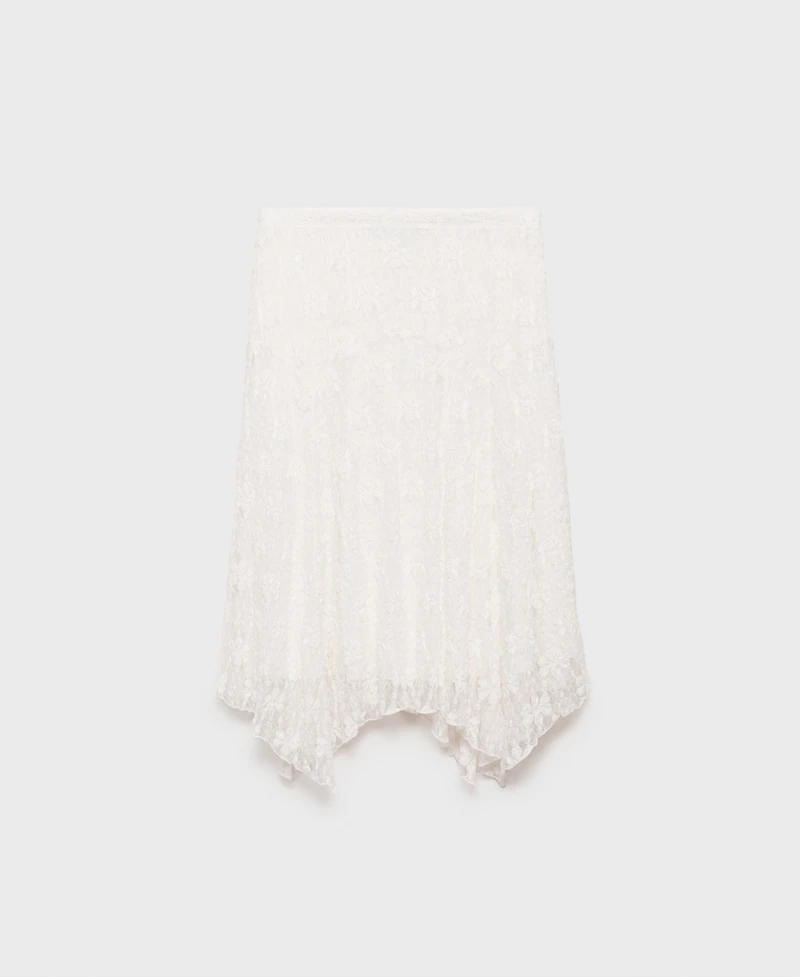 Mango Women's Lace Midi Skirt