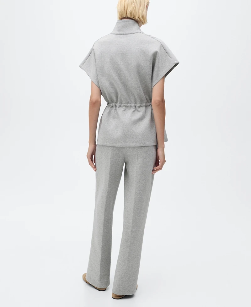 Mango Women's Elastic Waist Straight-Fit Pants