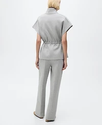 Mango Women's Elastic Waist Straight-Fit Pants