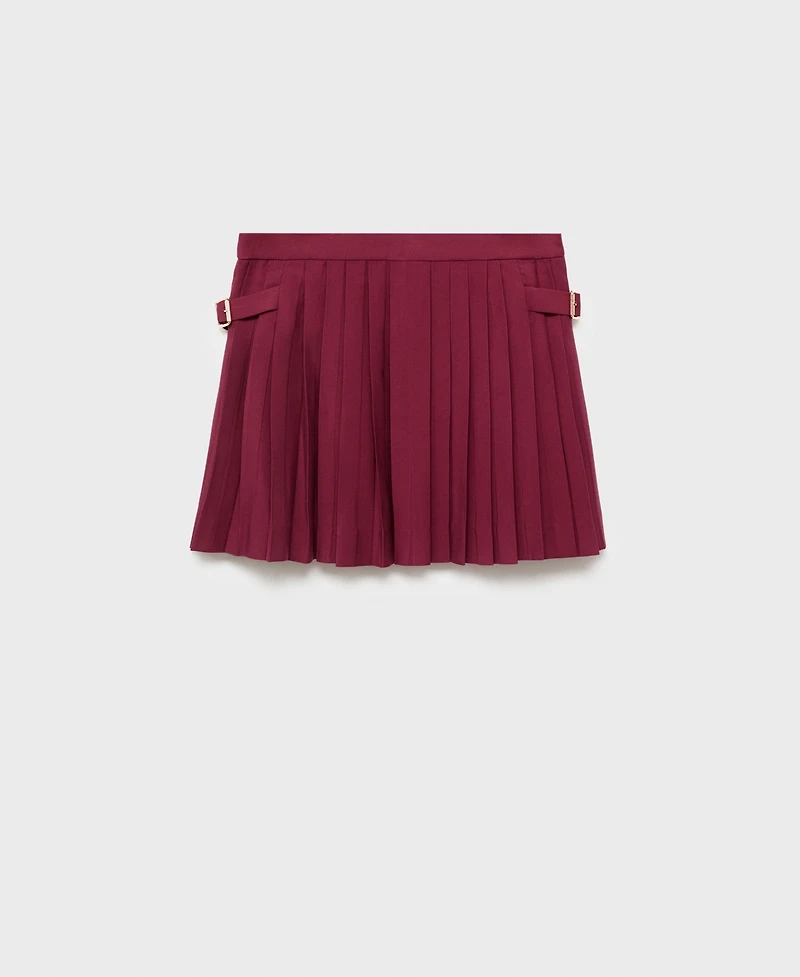 Mango Women's Buckles Pleated Skirt