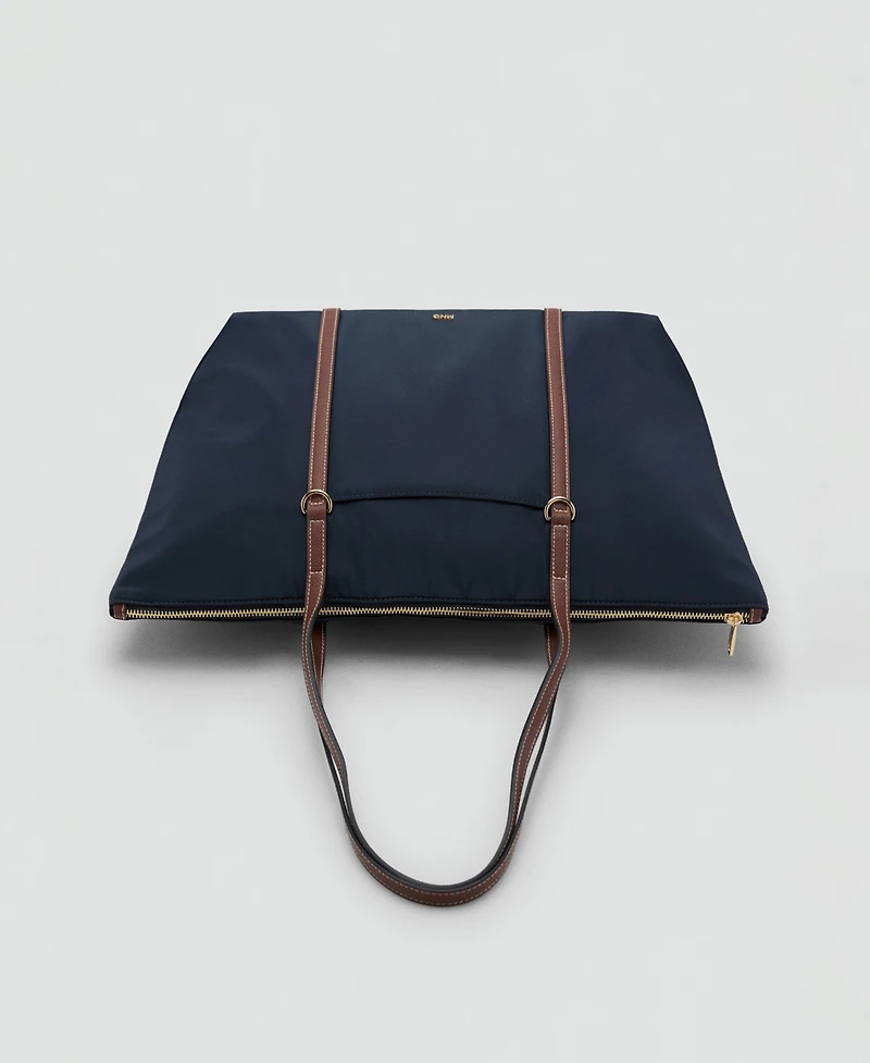 Mango Women's Double Handle Shopper Bag