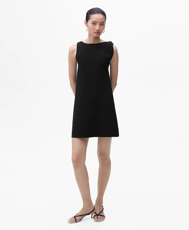 Mango Women's Asymmetrical Knitted Dress