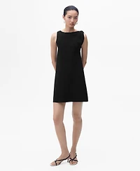 Mango Women's Asymmetrical Knitted Dress