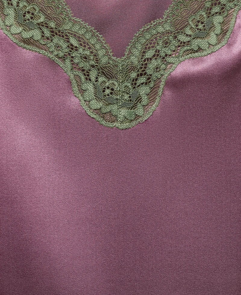 Mango Women's Contrasting Lace Silk Top
