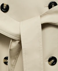 Mango Women's Long Double-Breasted Trench Coat