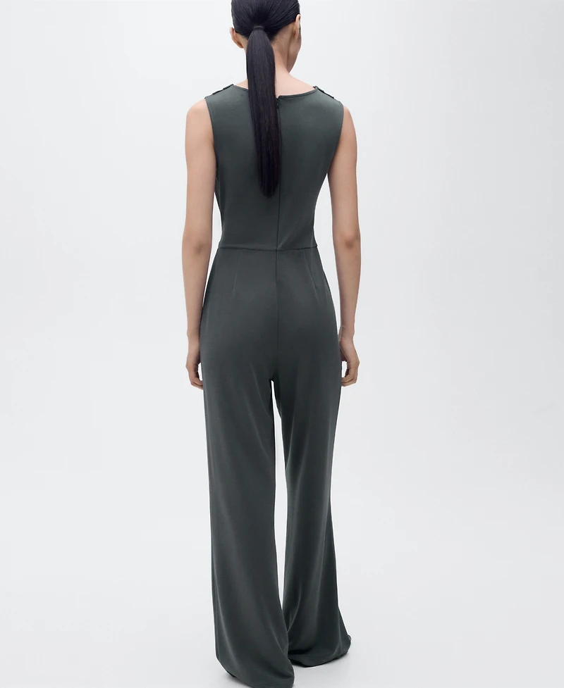 Mango Women's Long Knot Jumpsuit
