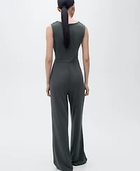 Mango Women's Long Knot Jumpsuit