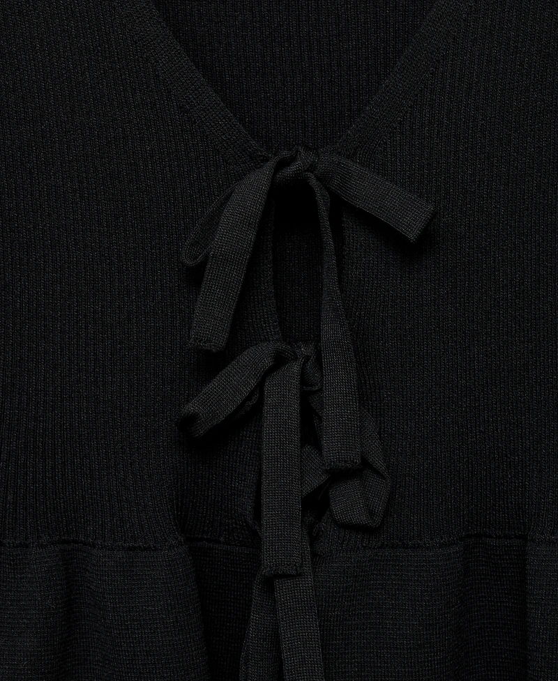 Mango Women's Ties Knitted Cardigan