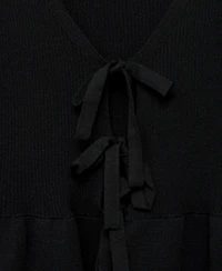 Mango Women's Ties Knitted Cardigan