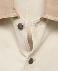 Mango Women's Contrasting Collar Denim Parka