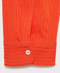 Mango Women's Oversized Crinkled-Effect Shirt