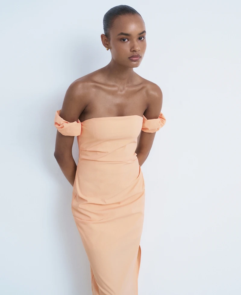Mango Women's Strapless Midi Dress