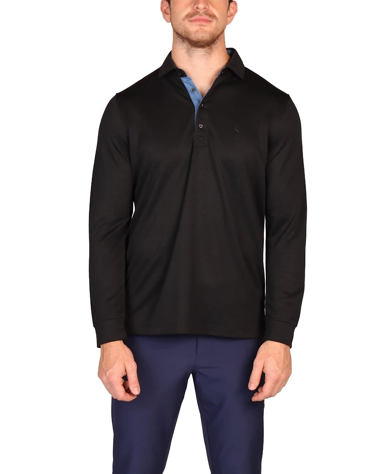 Tailorbyrd Men's Motion Long Sleeve Polo