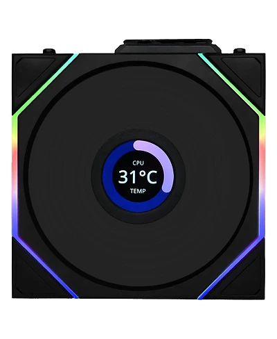 Lian-Li Uni Fan Tl Wireless 1.6" Lcd 120mm Argb Case Fan, Black
