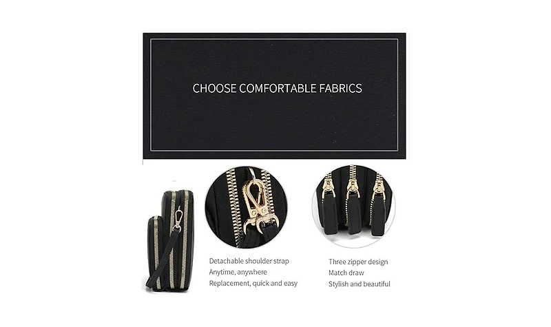 Kemimoto Touch Screen Crossbody Phone Purse for Women, Rfid Blocking Small Cellphone Shoulder with 2 Adjustable Strap